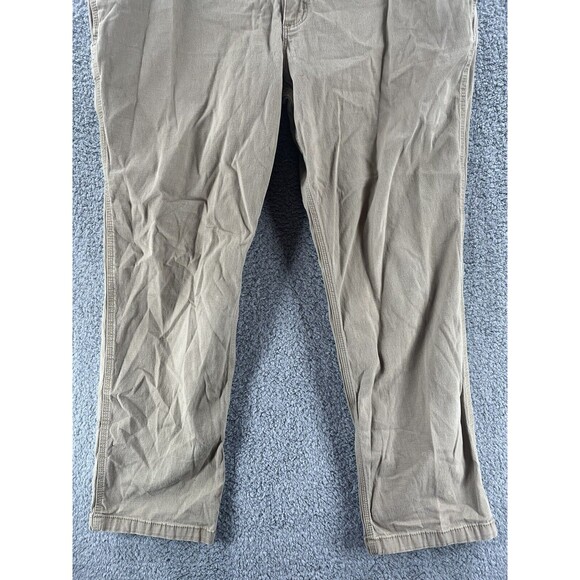 Carhartt Utility Carpenter Relaxed Fit Pants Mens 42x32 Tan Work Pockets Canvas - Picture 4 of 12